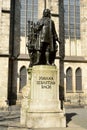 Carl Seffner's 1908 statue of Johann Sebastian Bach in Leipzig Royalty Free Stock Photo